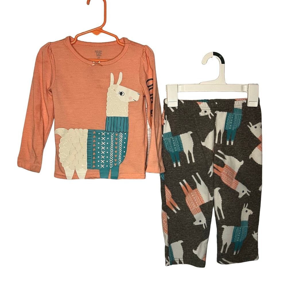 Just One You/Carter’s Llama 2 piece pajama set Size 2T